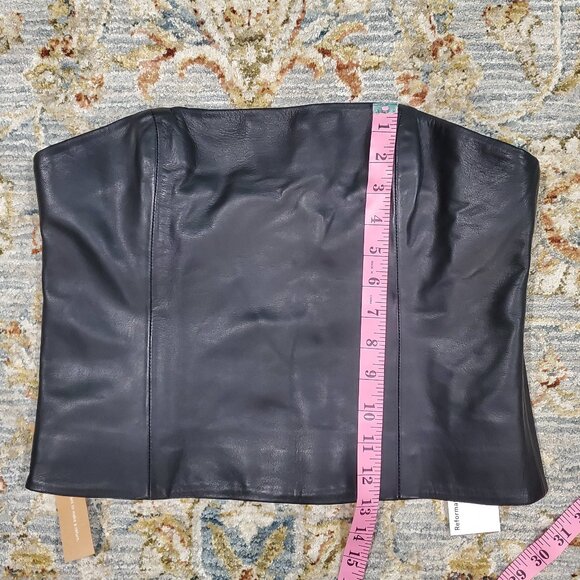 NWT Reformation X Veda Madison Leather Top, Size 8 - Picture 7 of 13